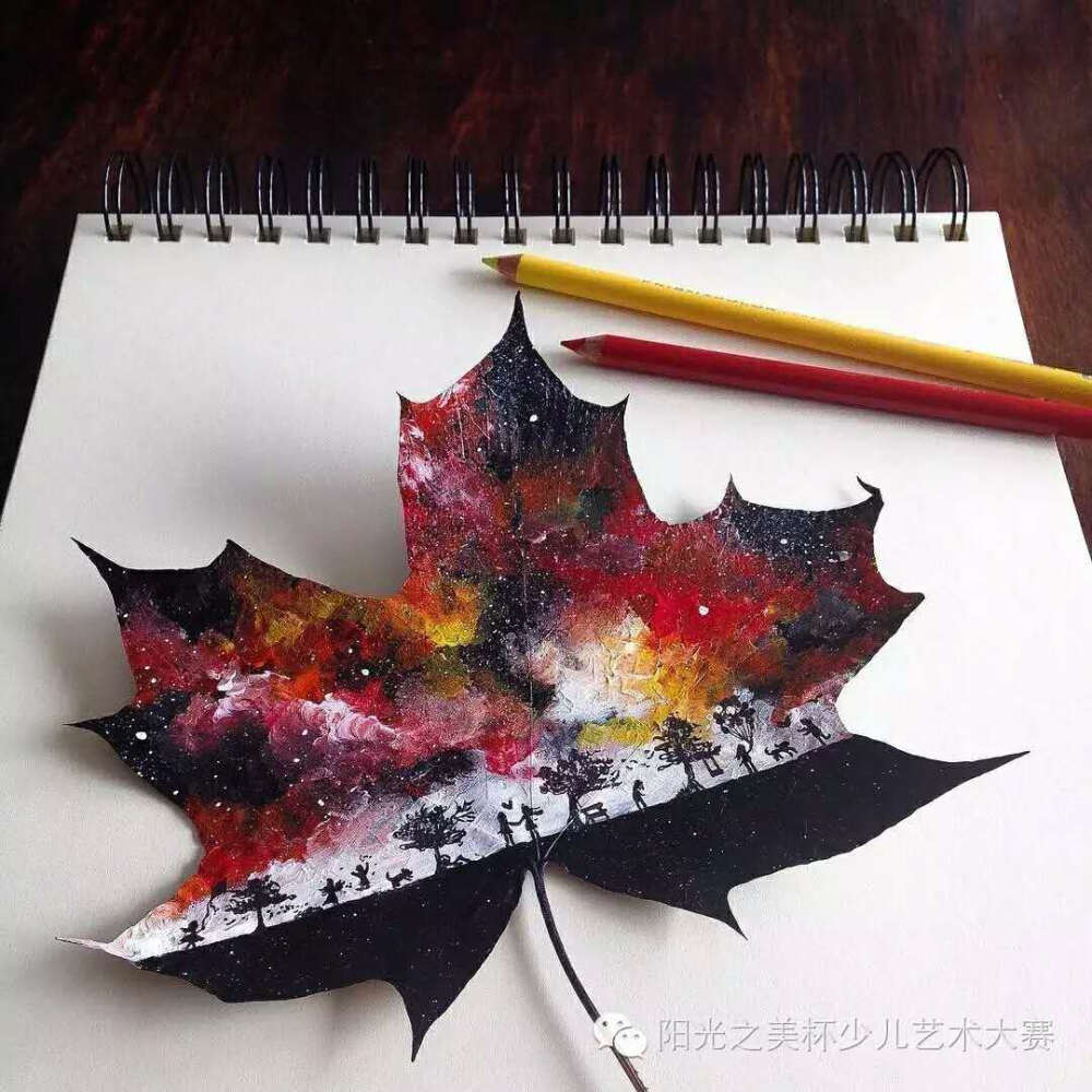 树叶画