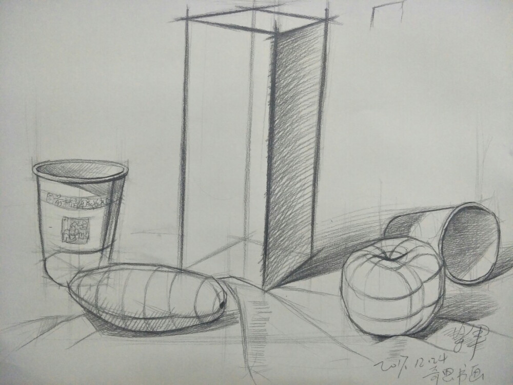 乐军素描结构教学示范讲解范画