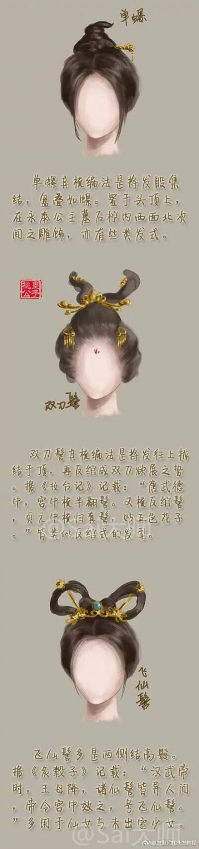 古代女子发型发髻