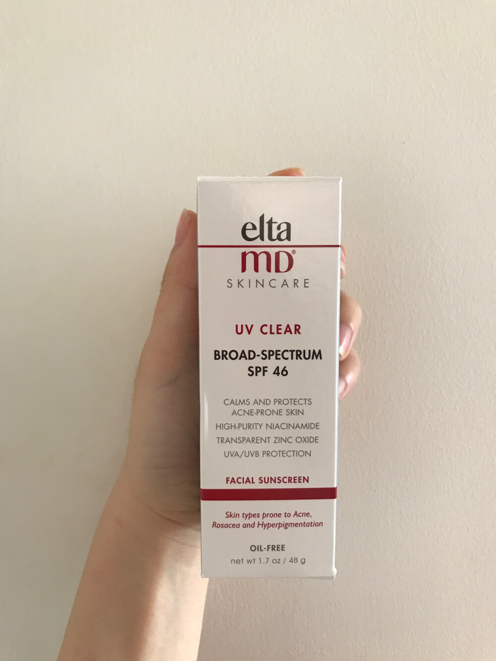 【痘痘肌用】Elta Md UV广谱无油防晒 SPF46 48g 包邮