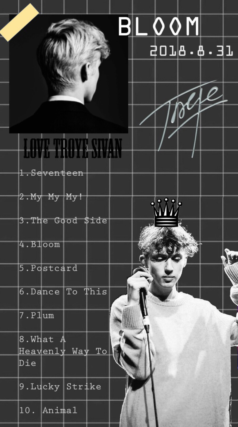 自制壁纸 Bloom-love troye sivan！