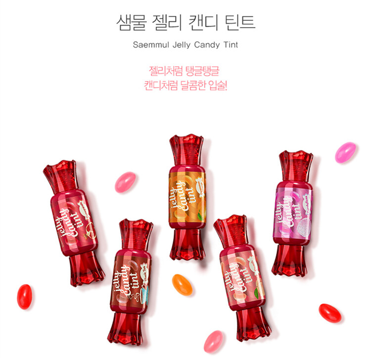 代购 韩国 the saem 得鲜 jelly tint 红壳糖果染唇液果冻水果糖滋润