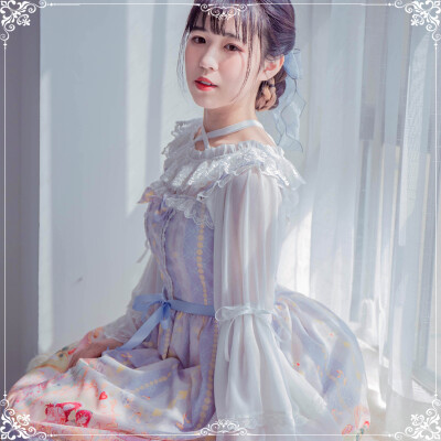 天使 lolita原创设计夏季甜美蕾丝公主裙洛丽塔洋装连衣裙蓬蓬裙