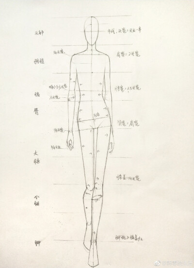 服装模特手绘