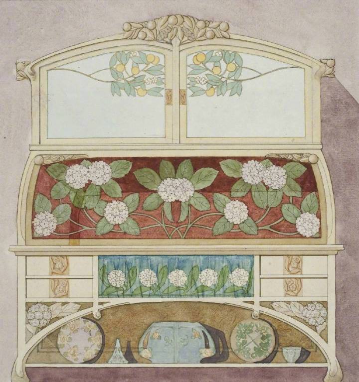 1900-1910年代新艺术运动的家具设计天体，花卉，动物和昆虫，充满大自然的气息 ​ ​​​​