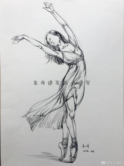 手绘 彩铅 炭笔 漫画 素描 速写