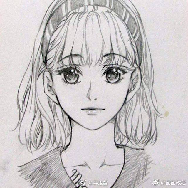 手绘 彩铅 炭笔 漫画 素描 速写