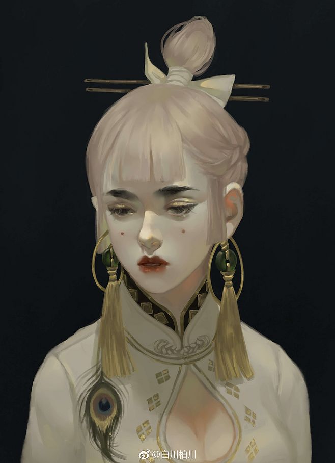 「古风美人」插画CG