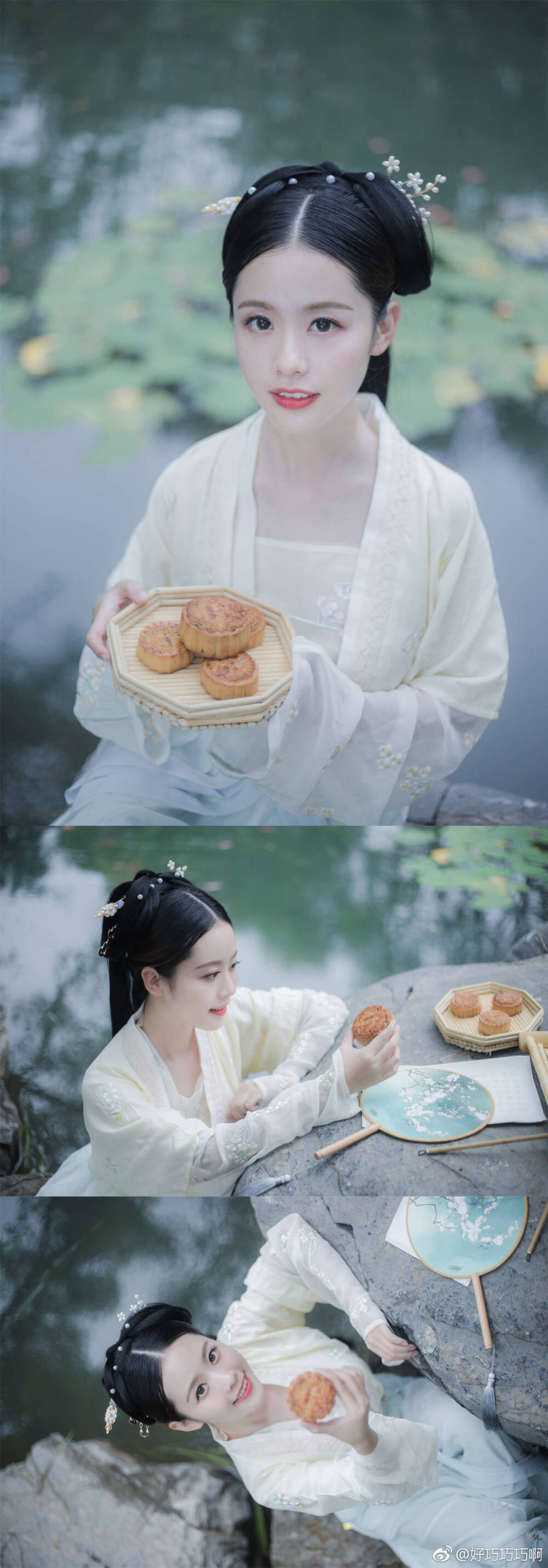 ￼襄阳约拍 #唐城约拍#￼汉服约拍
小饼如嚼月，中有酥和饴。
摄/后：@好巧巧巧啊
出镜：@超凶的小仙宇__
妆造老师：@千夕丨莺时记 