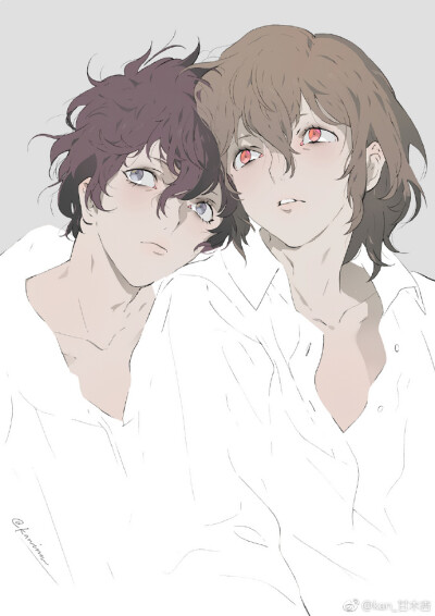 Boys...#明智吾郎##雨宫莲##主明# .女神异闻录5#p5# ​​​​