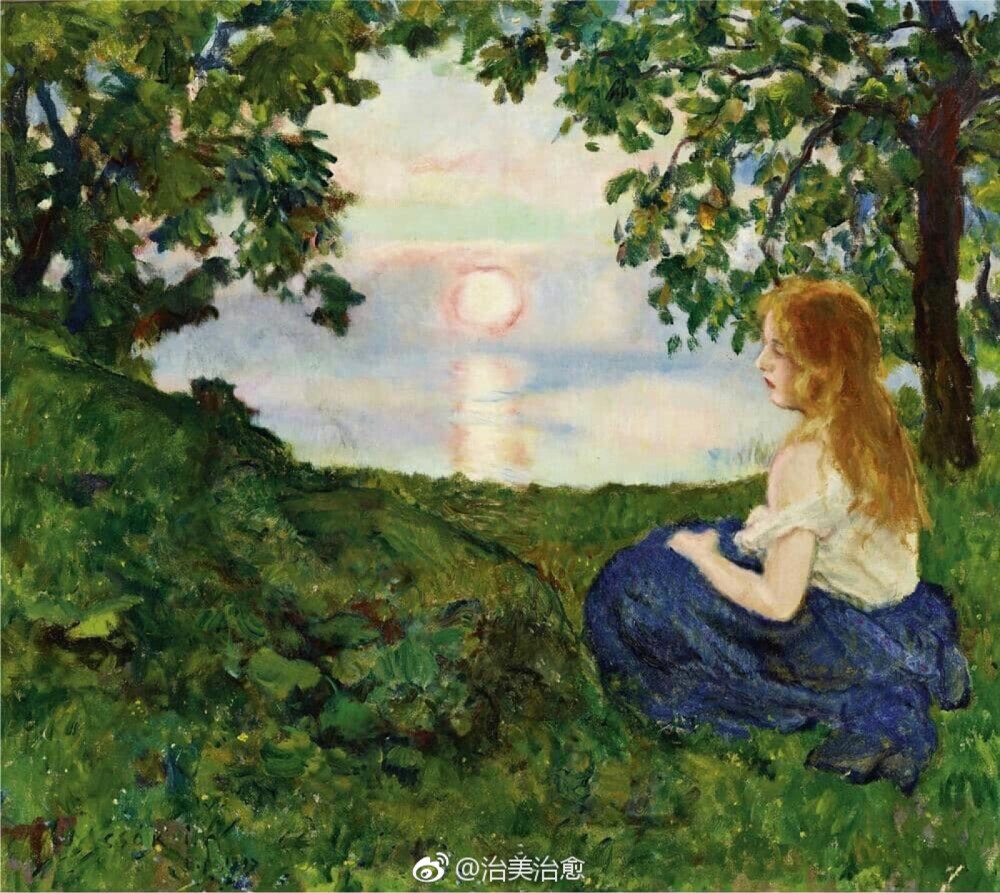 月亮背景图 欧美头像 moon night 油画壁纸