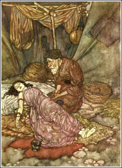 法国画家埃德蒙·杜拉克(Edmund Dulac)插图绘画作品 | artpassions.net/dulac/dulac ​