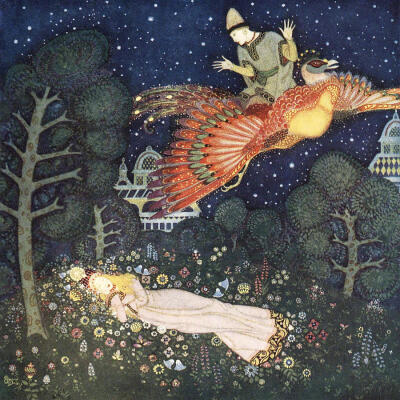 法国画家埃德蒙·杜拉克(Edmund Dulac)插图绘画作品 | artpassions.net/dulac/dulac ​