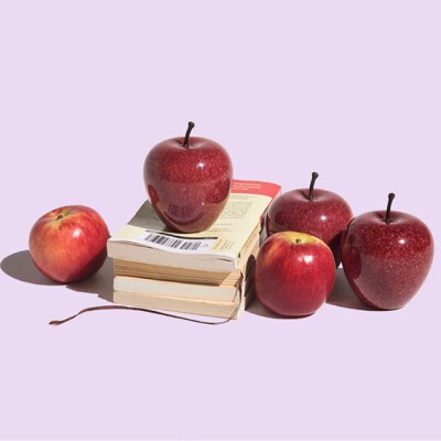 Apple and book