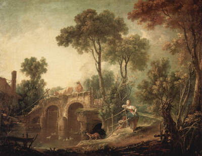 François Boucher - The Bridge (1751)
https://en.wikipedia.org/wiki/François_Boucher#/media/File:François_Boucher_007.jpg