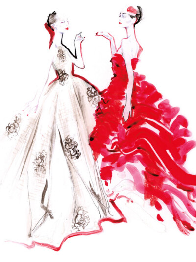 Dior（迪奥）2012春夏高级订制插画赏