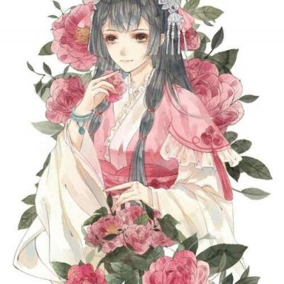 手绘插画闺头女头