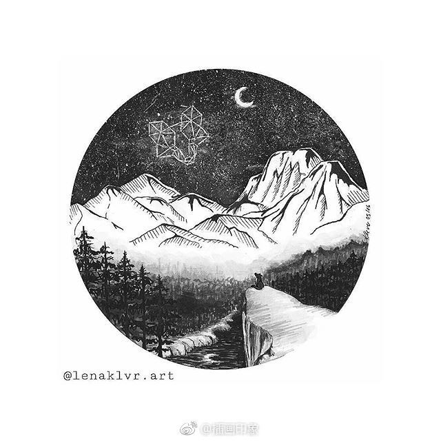 针管笔画风景~【插画师：Black and White】 ​