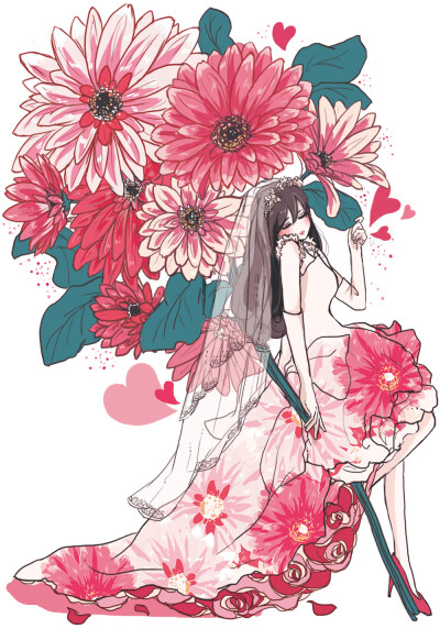 花与少女 绘师：銀行（p id=2107623） 本作品id=70977414