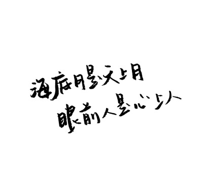 玖月酒。手写
海底月是天上月
眼前人是心上人