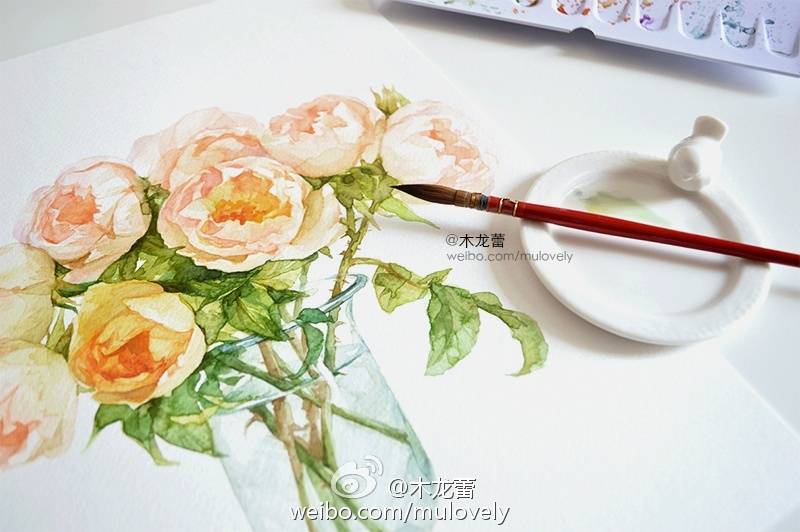 陌上花，花满蹊，夏光灿，耀一簇甜橙粉。
（作者：木龙蕾） ​