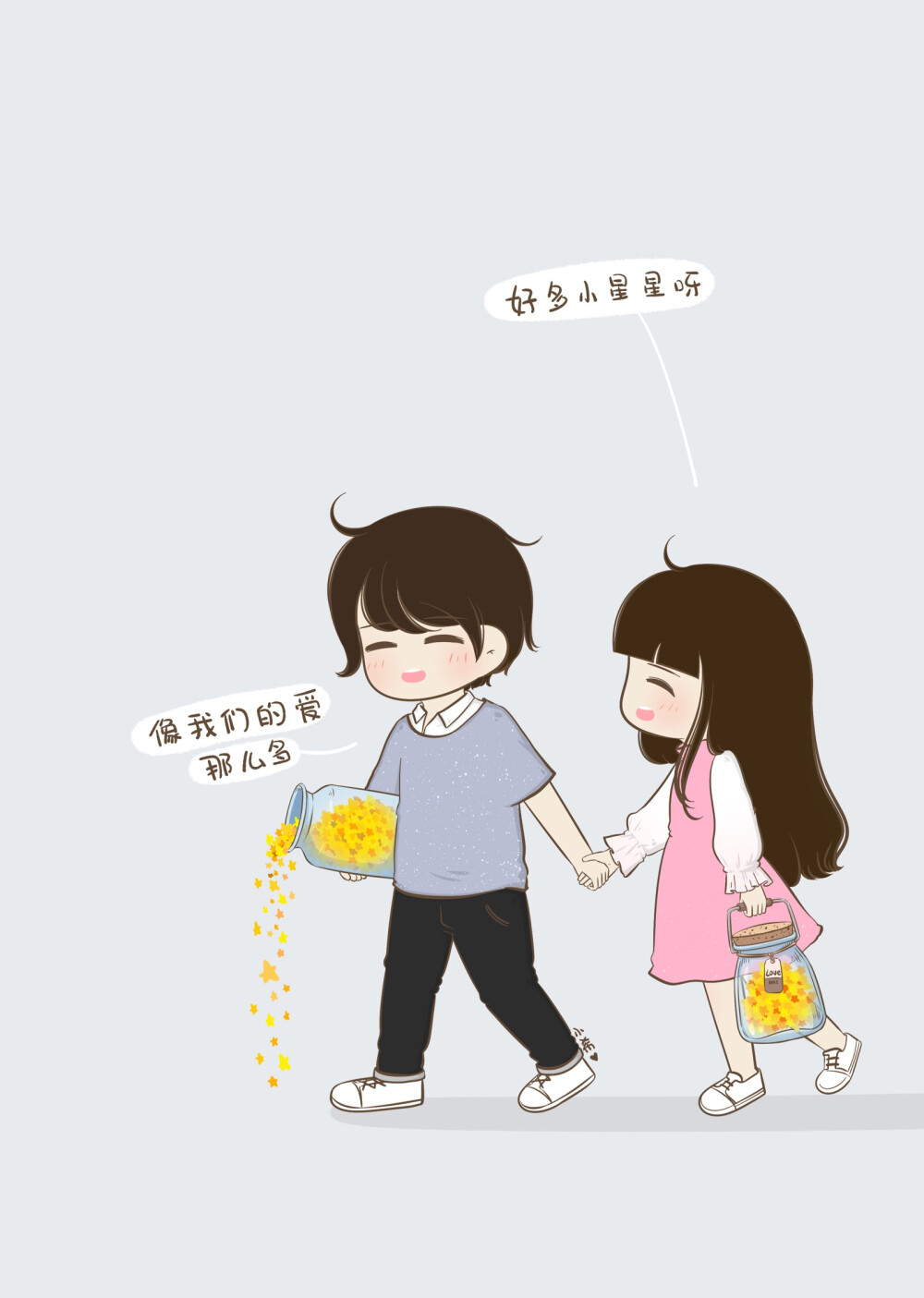 可爱卡通情侣壁纸小希与阿树赞评论更多