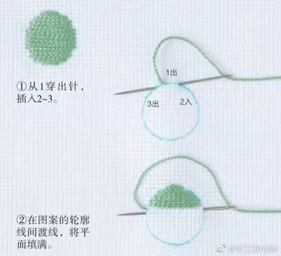 手工刺绣DIY：新手小白一定要学的缎面绣，针法简单，看一遍就会 ​