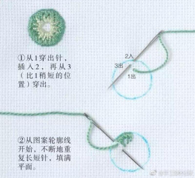 手工刺绣DIY：新手小白一定要学的缎面绣，针法简单，看一遍就会 ​