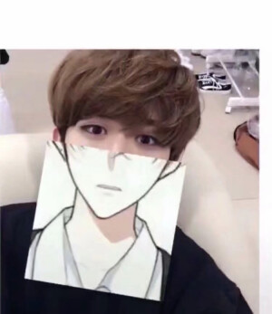 蔡徐坤精致的漫画脸！！