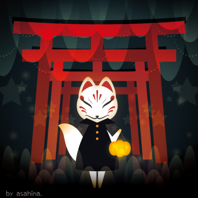 和风 和狐 狐面 稻荷
