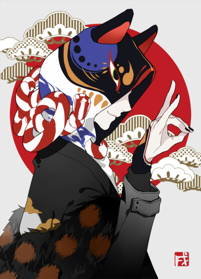 和风 和狐 狐面 稻荷