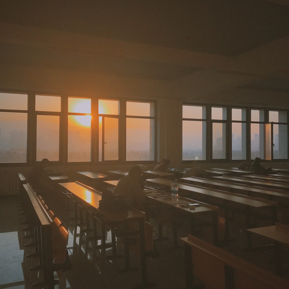 是这样的琥珀色阳光，初中课堂上透过门上窗照到那人的眼睛，顷刻间竟如琥珀般明澈耀眼与阳光呼应。那是初尝喜和欢的滋味。