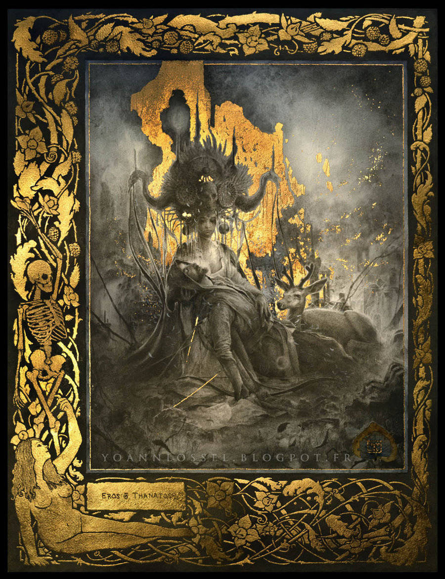 金箔绘画~ 艺术家 Yoann Lossel ?