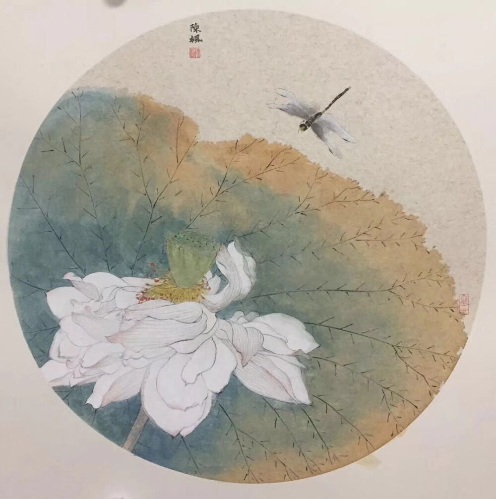 国画 水墨丹青 荷花 山水 蜻蜓 翠鸟 蝴蝶 海棠花 牡丹 蔷薇 麻雀 鸟类 花鸟 写意 工笔 团扇面 四方