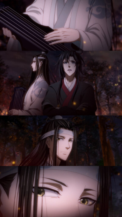 魔道祖师动漫截图 蓝忘机 魏无羡
这个人 我带回蓝家了