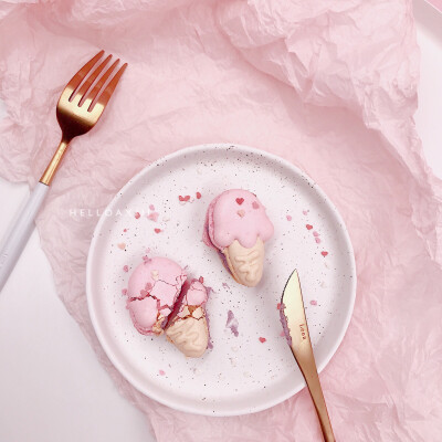 冰淇淋造型马卡龙