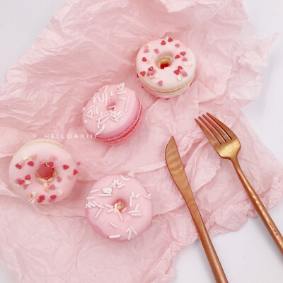 甜甜圈造型马卡龙