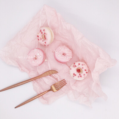 甜甜圈造型马卡龙