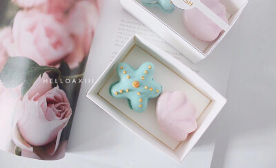 贝壳海星造型马卡龙