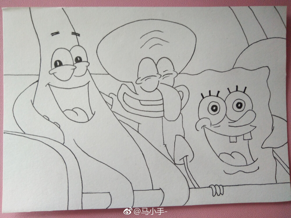 大家真的很想和章鱼哥做朋友(°3°)简笔画(作者: 马小手- )