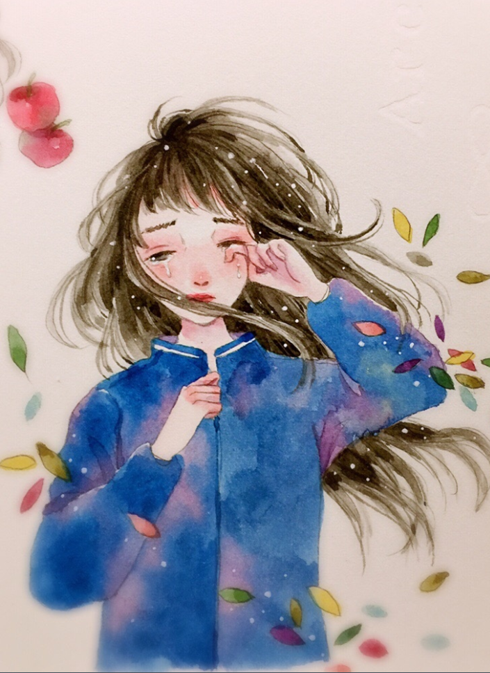 【花与少女】作者：蓝象太太