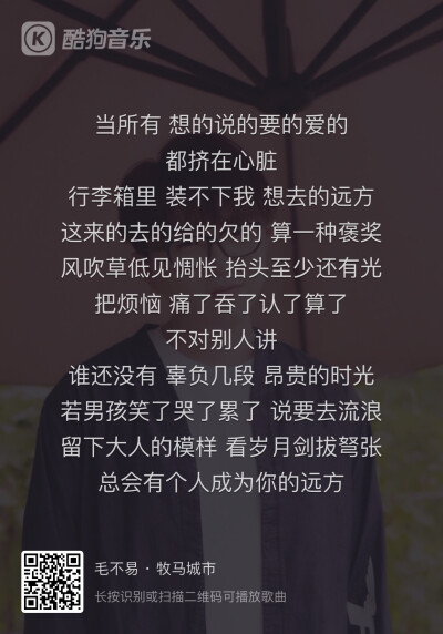 超爱毛不易的词