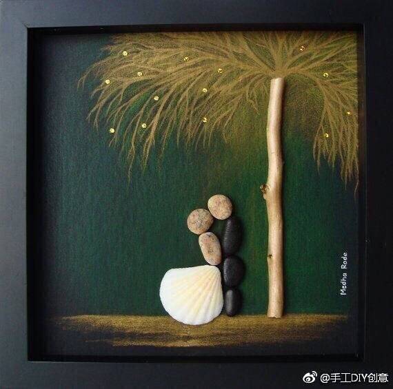 【DIY石头画】我能想到最浪漫的事 ，就是和你一起慢慢变老~ ​​​