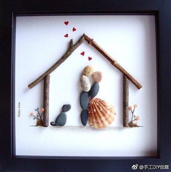 【DIY石头画】我能想到最浪漫的事 ，就是和你一起慢慢变老~ ​​​