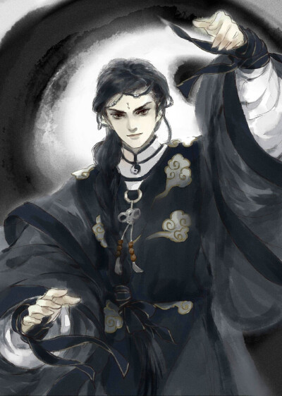 「古风美男」_煤_ 绘