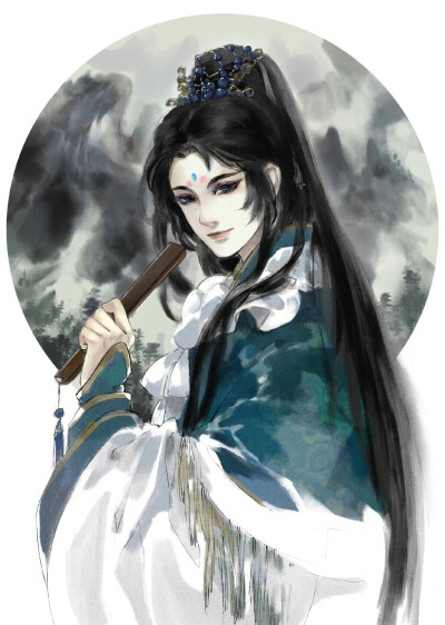 「古风美男」_煤_ 绘