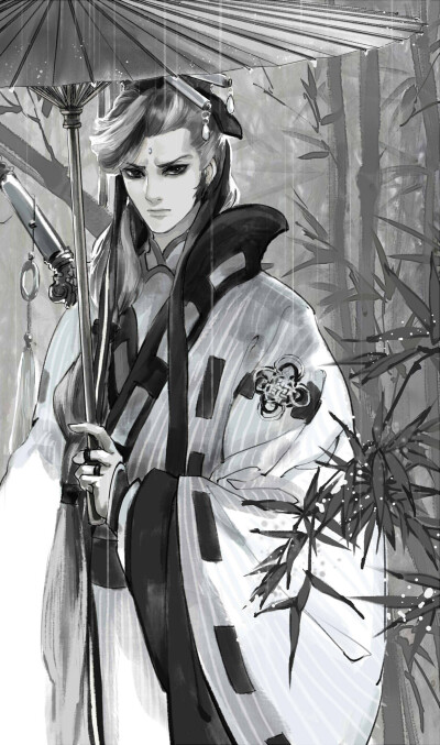 「古风美男」_煤_ 绘