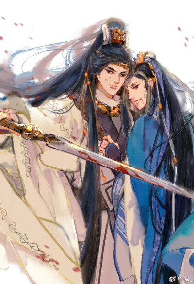 「古风美男」_煤_ 绘