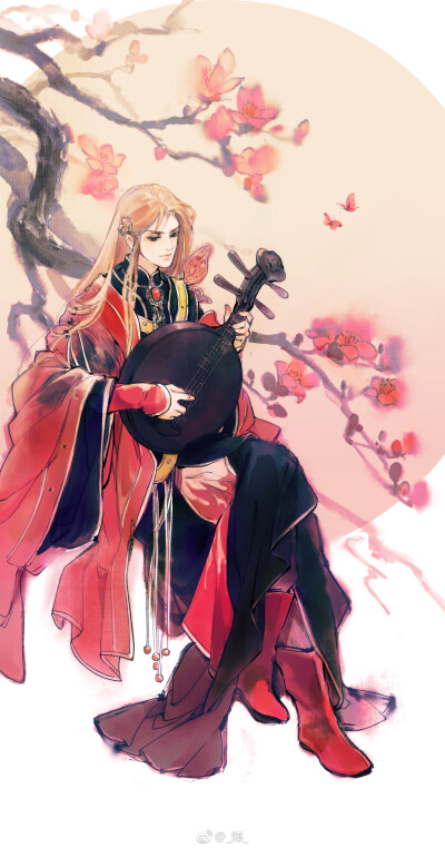 「古风美男」_煤_ 绘