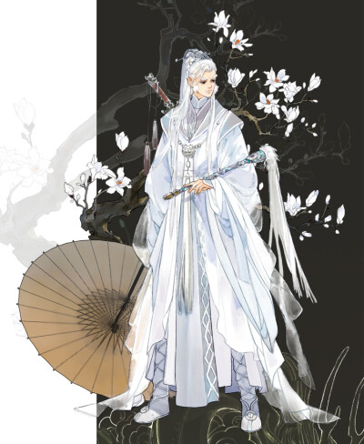 「古风美男」_煤_ 绘